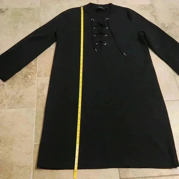 Theory Wool Blend Lace Up Sweater Dress - Picture 4 of 8